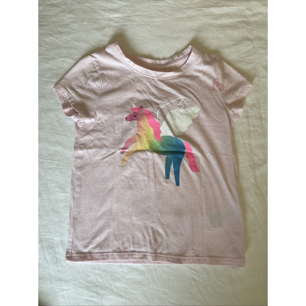 4T Cat & Jack girl clothes - 1 piece T shirt | unicorn theme